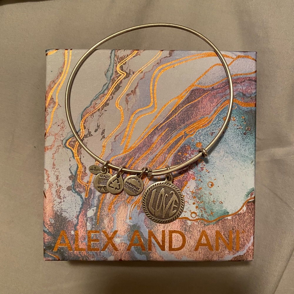 Alex and Ani silver LOVE bracelet